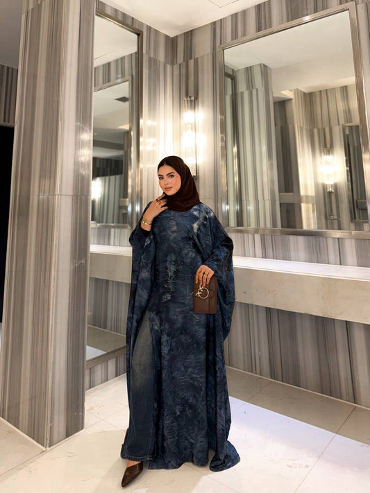 ✨ Eid Luxury Abaya – Petrol Blue