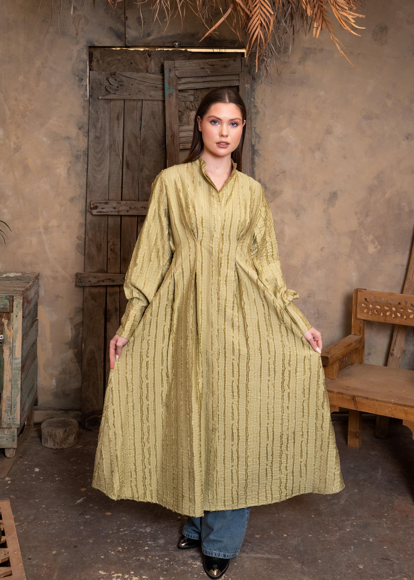 Zezil Pleated Flow Dress