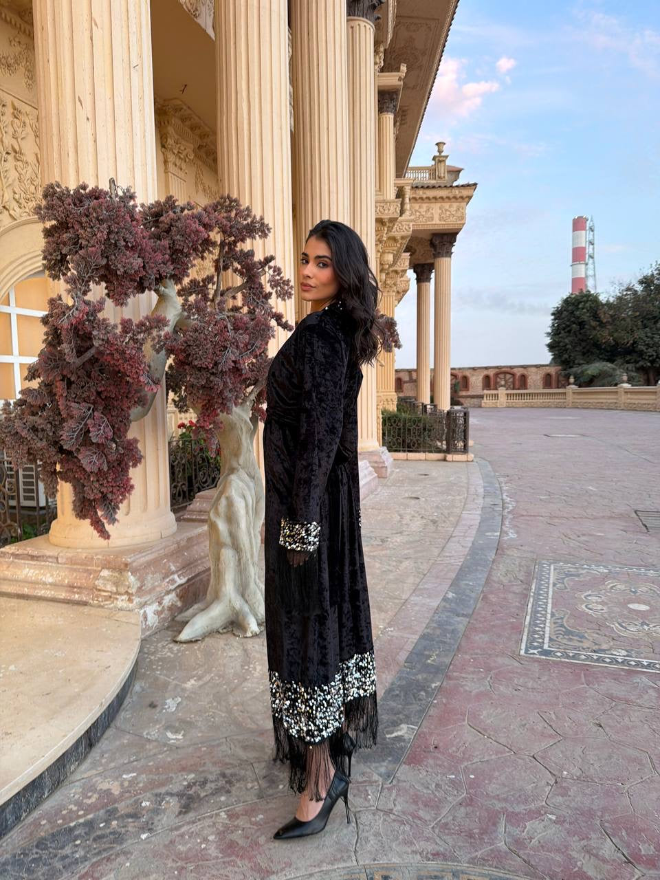 Noir Royale Velvet Dress