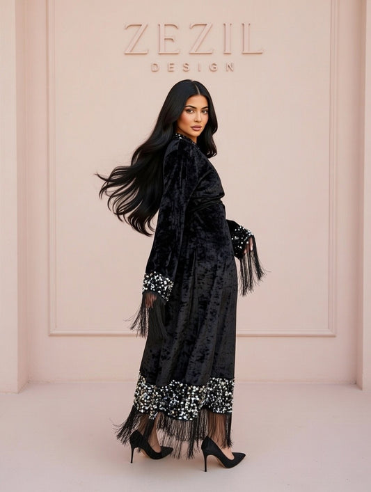 Noir Royale Velvet Dress