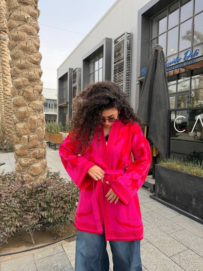 Floral Belted Knit Cardigan✨