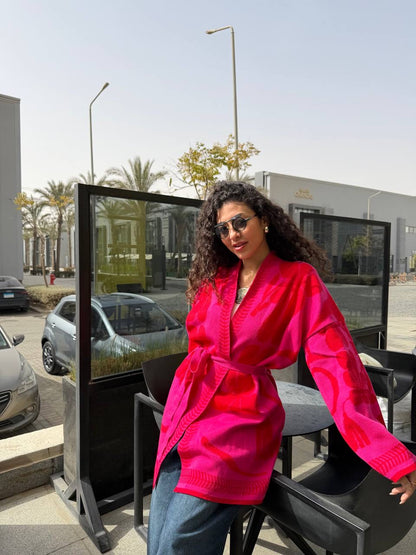 Floral Belted Knit Cardigan✨