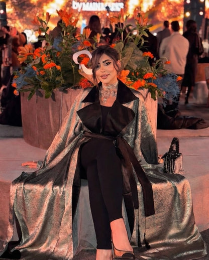 Lumière Silver Drape Coat✨