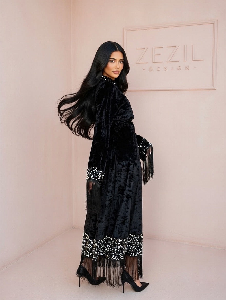 Noir Royale Velvet Dress