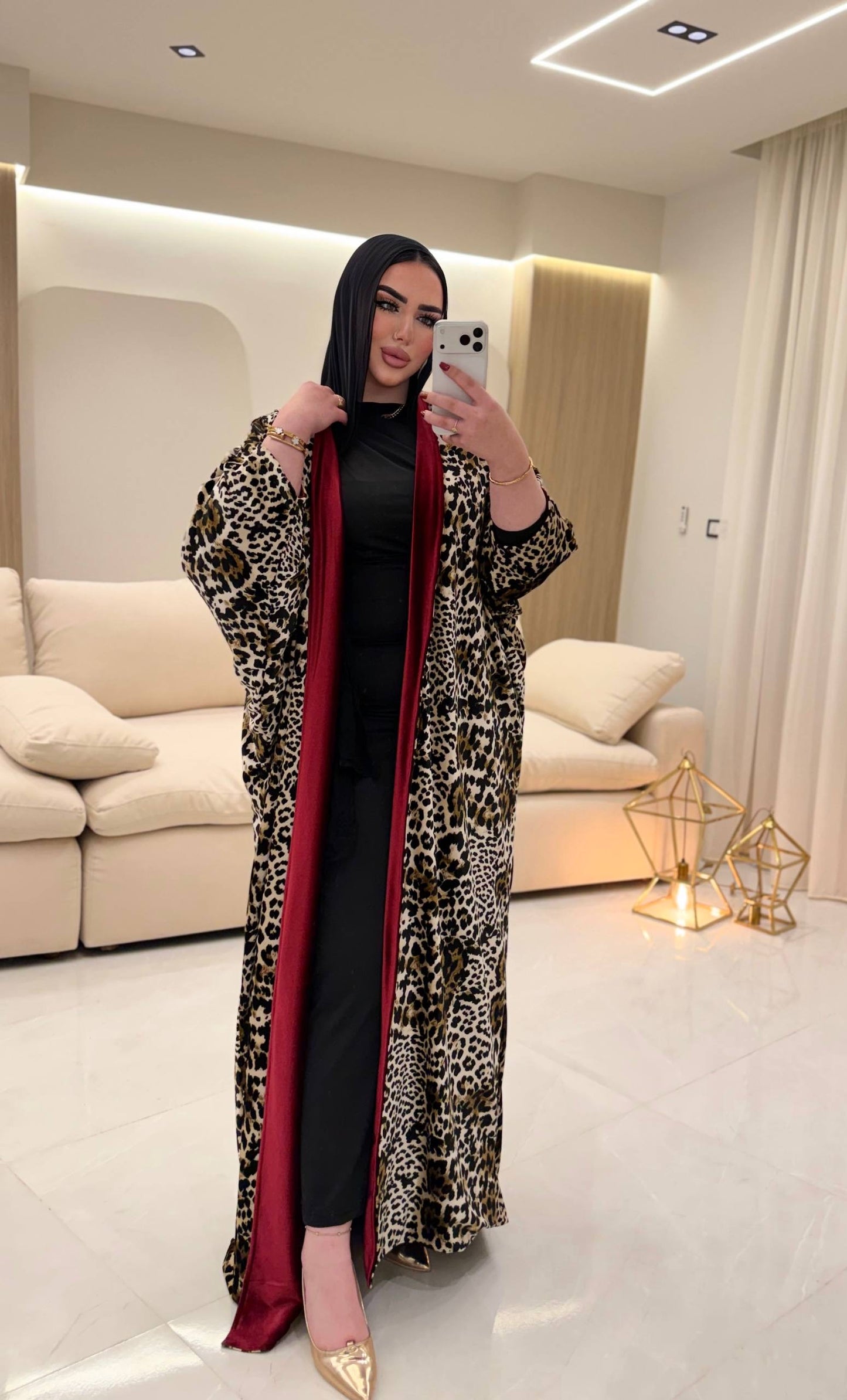 🐆 Tiger Double-Face Abaya