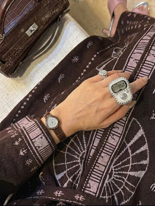 Cocoa Elegance Knit Cardigan