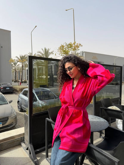 Floral Belted Knit Cardigan✨