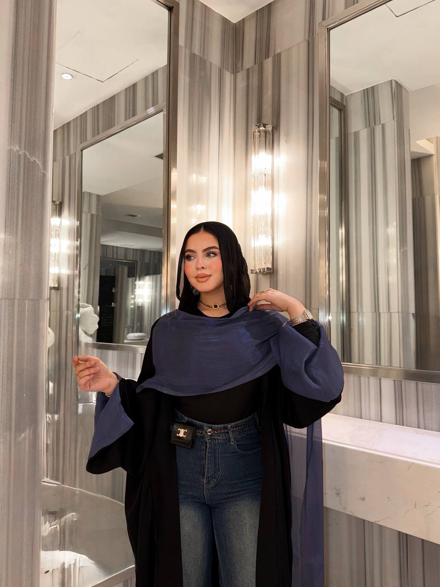 💙Blue Drape Abaya