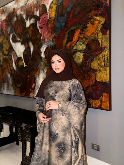 Eid Luxury Abaya – Smoky Taupe