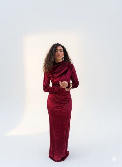 Scarlet Muse Velvet Dress ✨