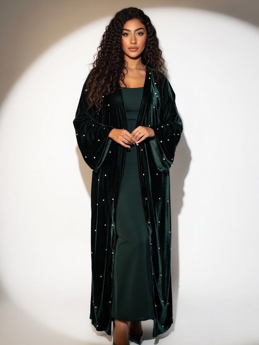 Celeste Pearl Velvet Cardigan✨