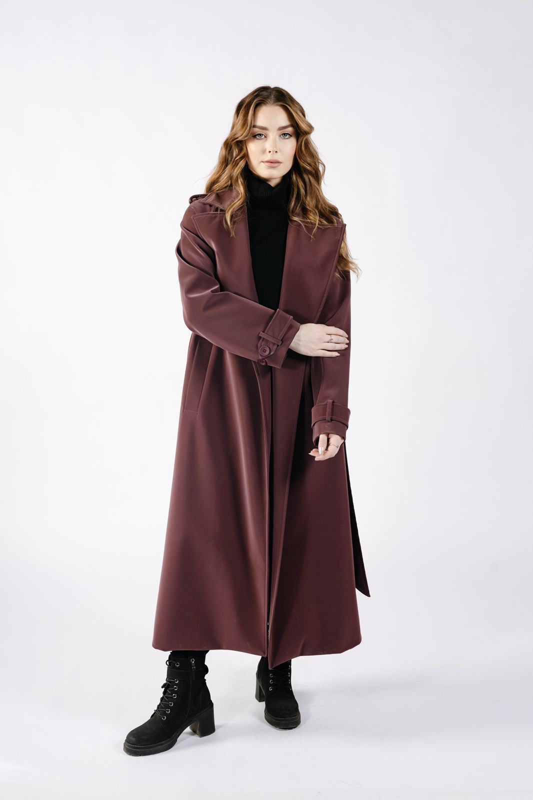 VELORA Belted Coat