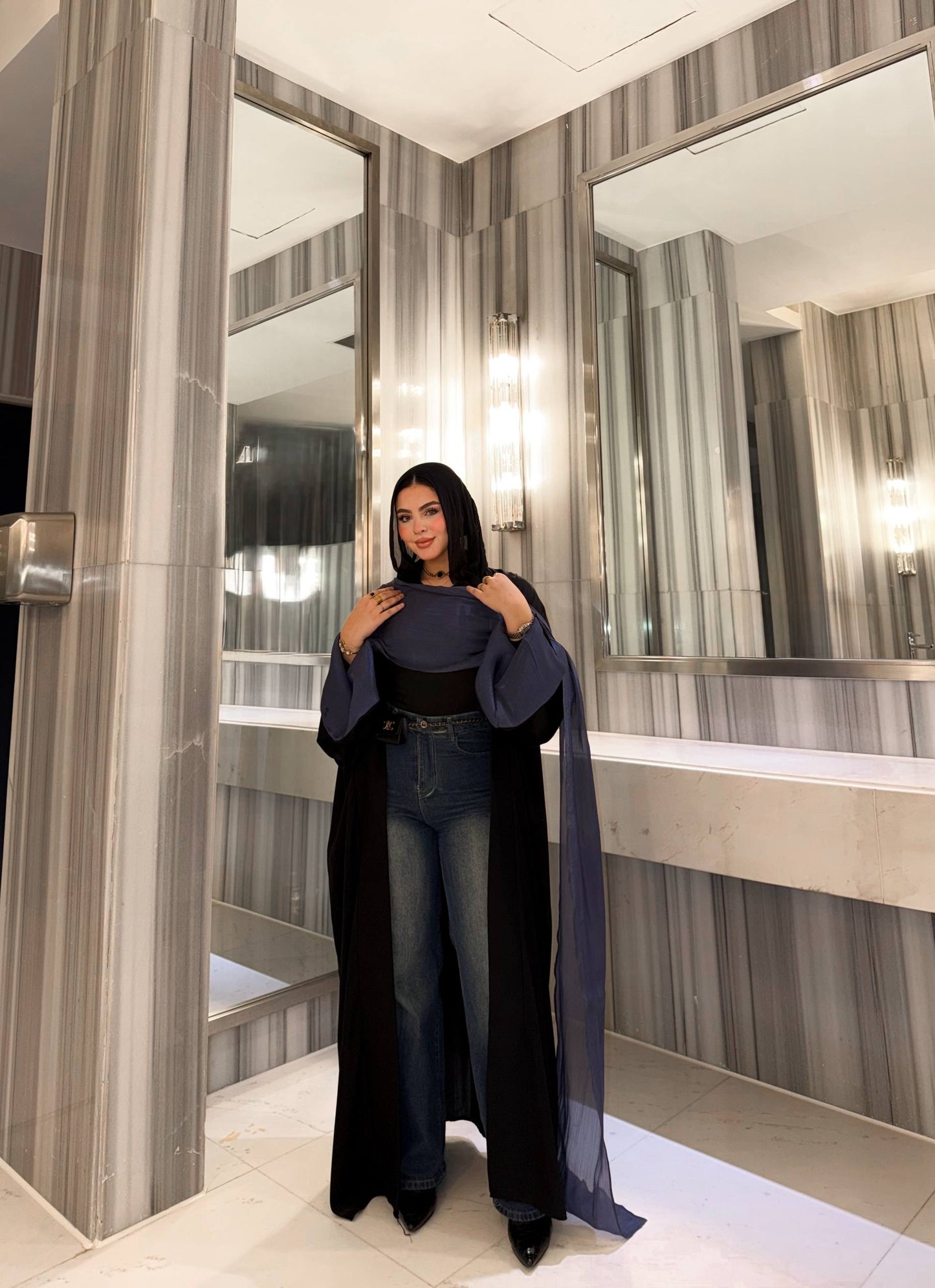 💙Blue Drape Abaya