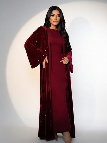 Celeste Pearl Velvet Cardigan✨