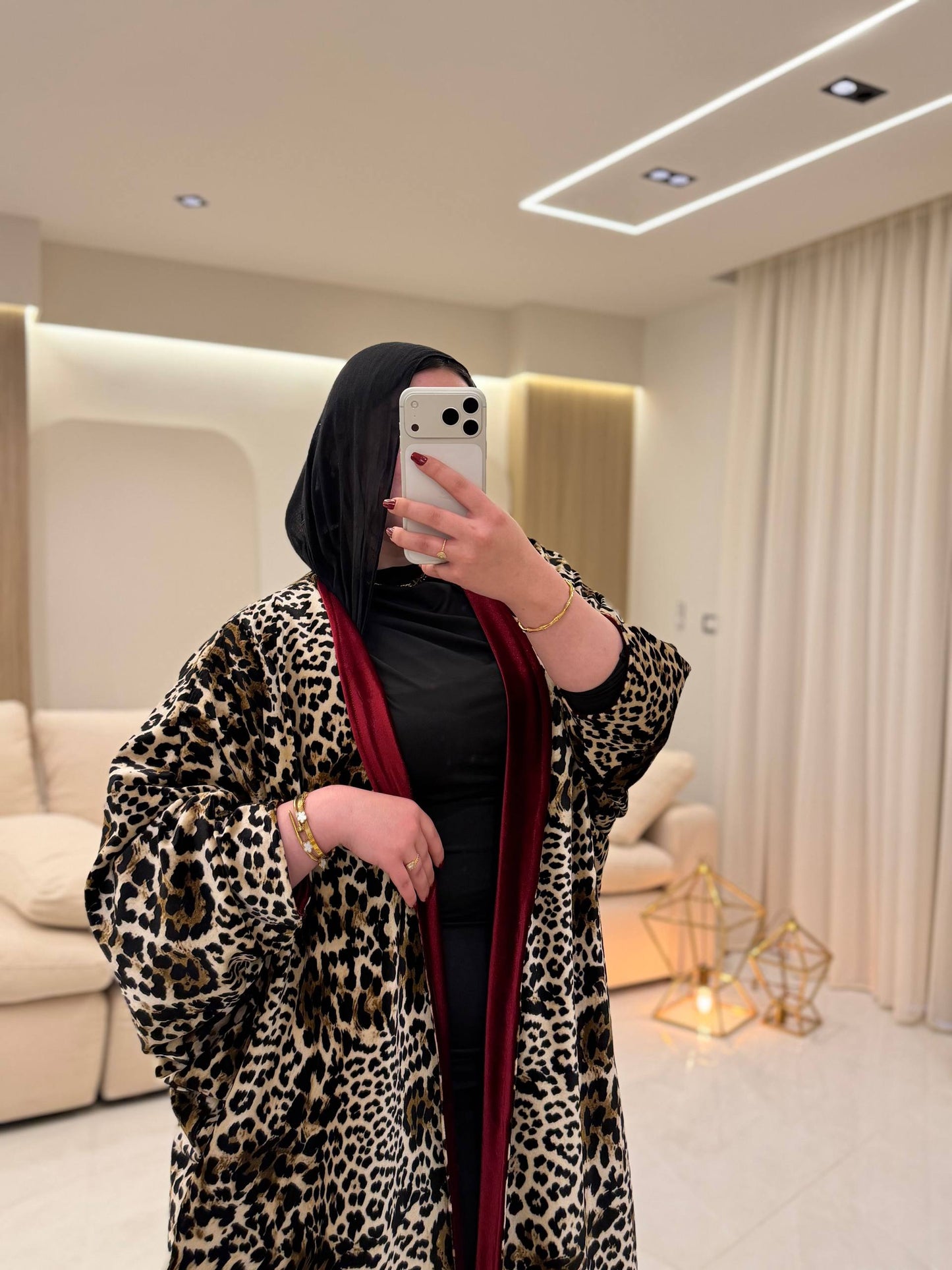 🐆 Tiger Double-Face Abaya