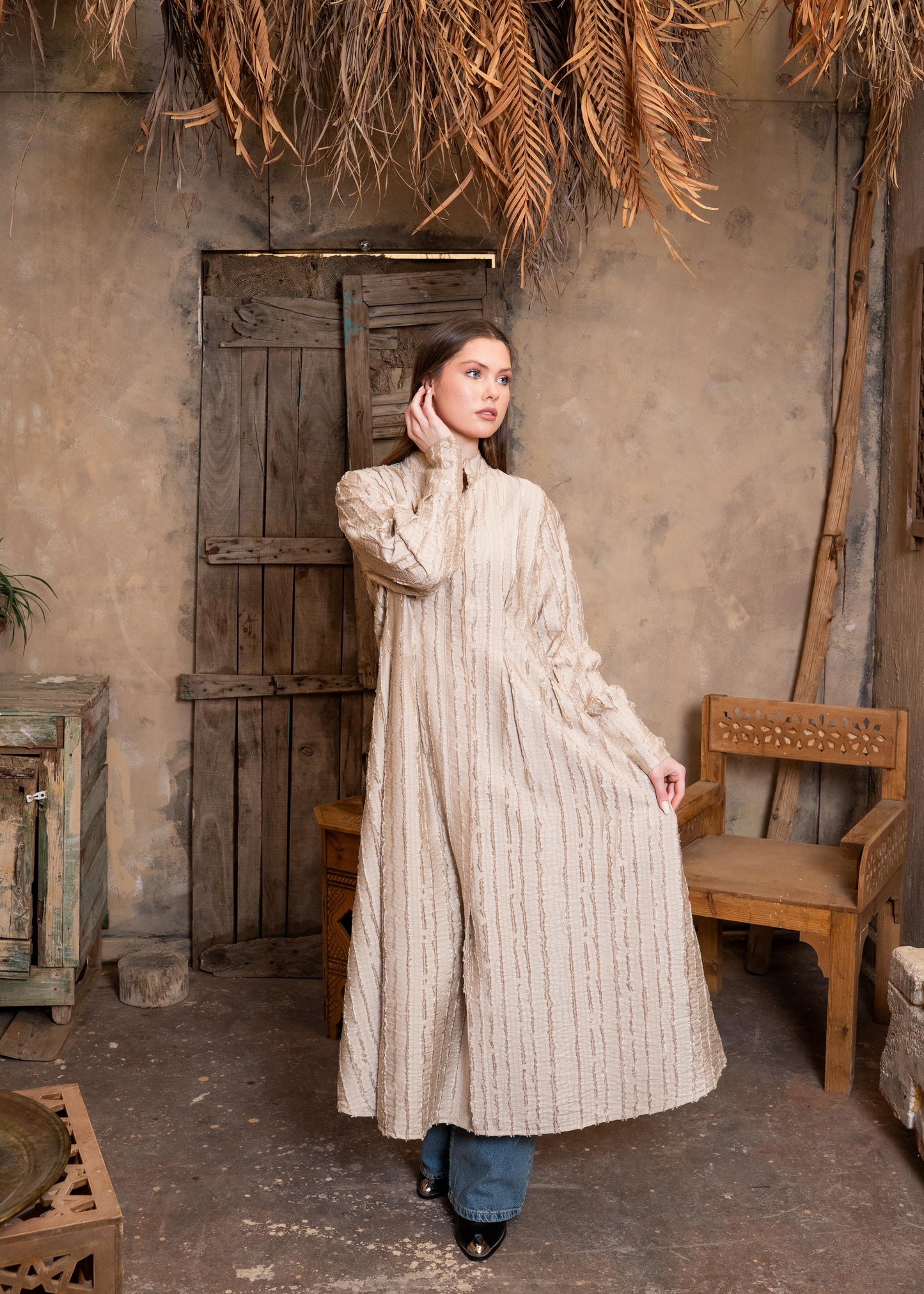 Zezil Pleated Flow Dress