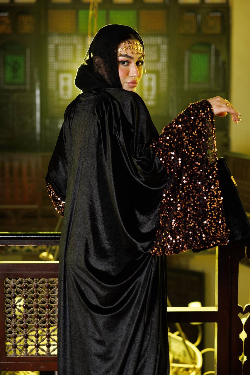 ✨ Velvet Sequin Cardigan Set