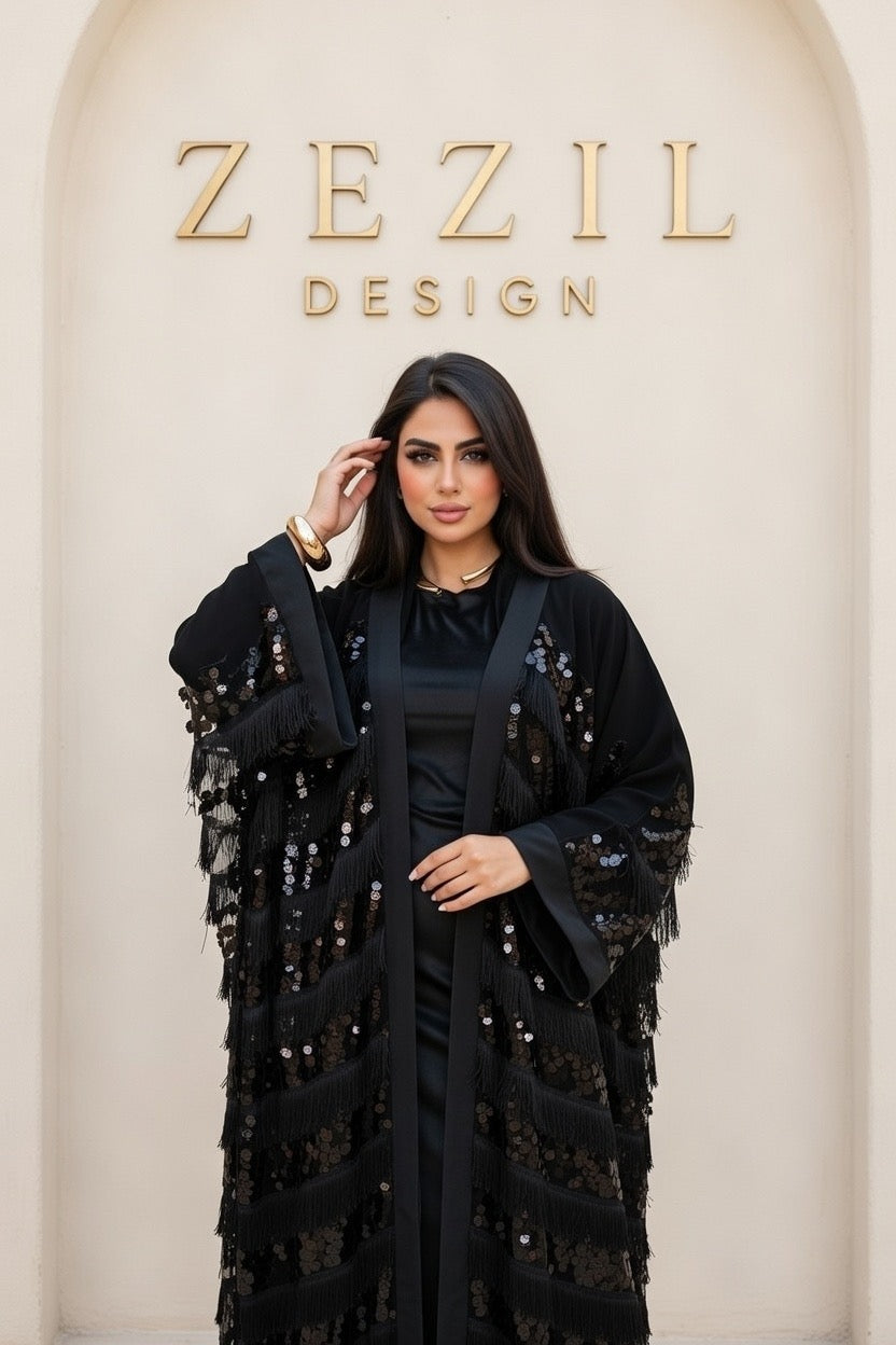Midnight Sequin Abaya