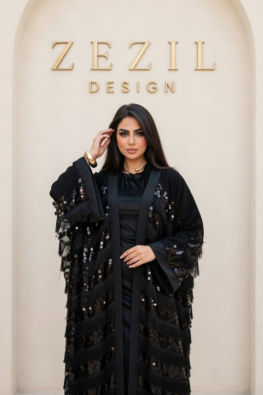 Midnight Sequin Abaya