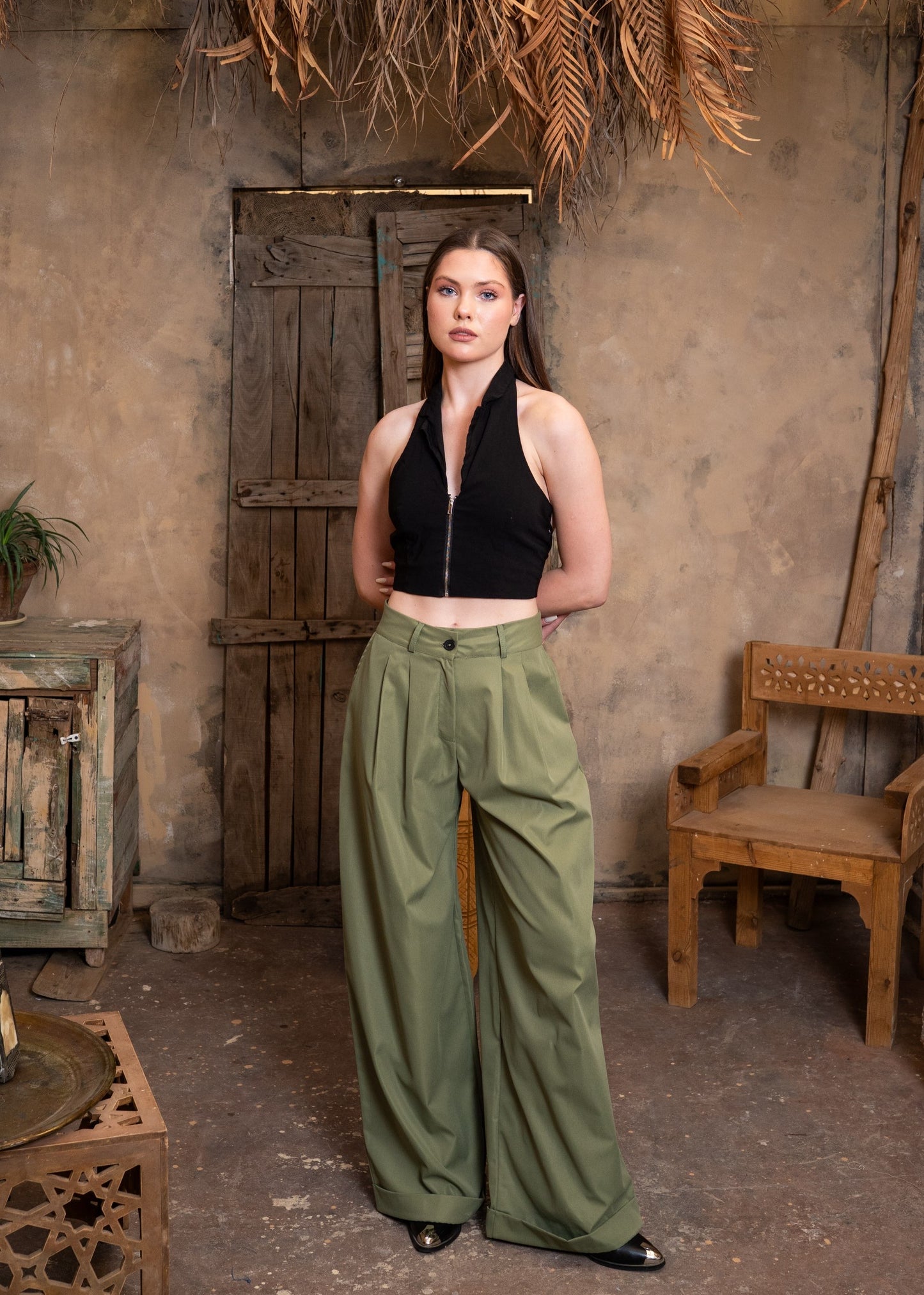 Pleated Wide Leg Trousers✨