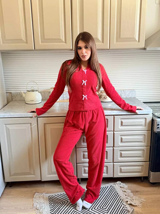 Ribbed Cozy Pajama Set