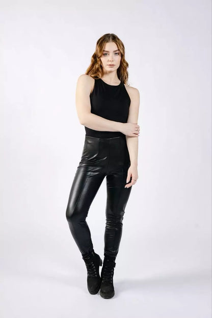 High-Waist Faux Leather Leggings