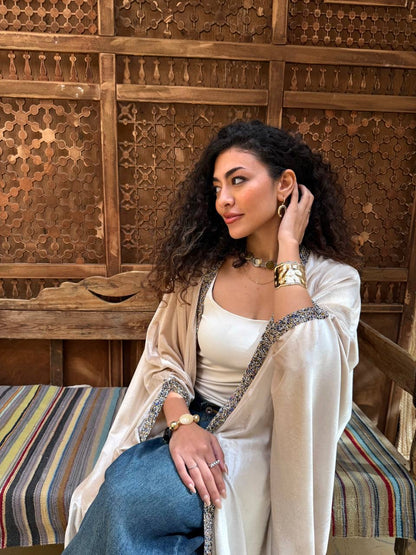 Velvet Luxe Open Abaya ✨