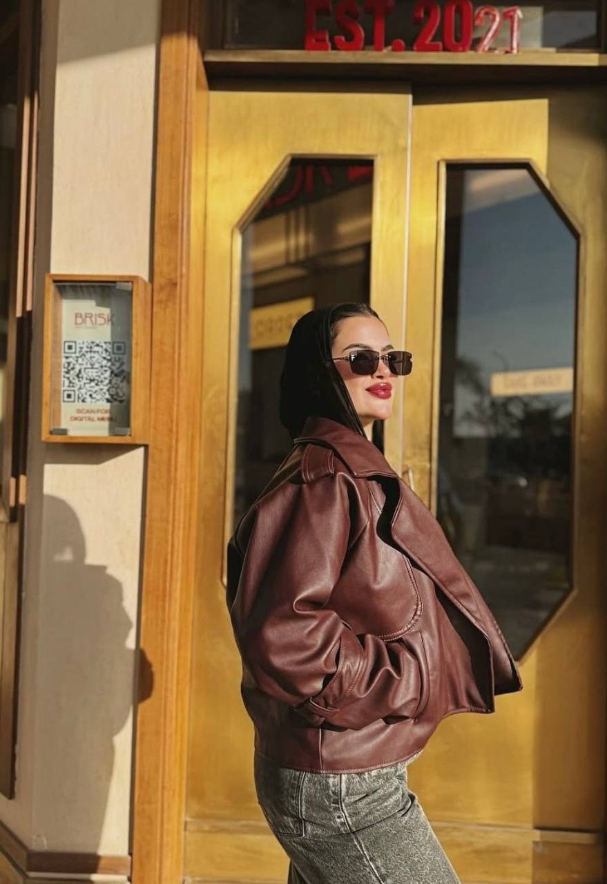 Classic Oversized Leather Jacket