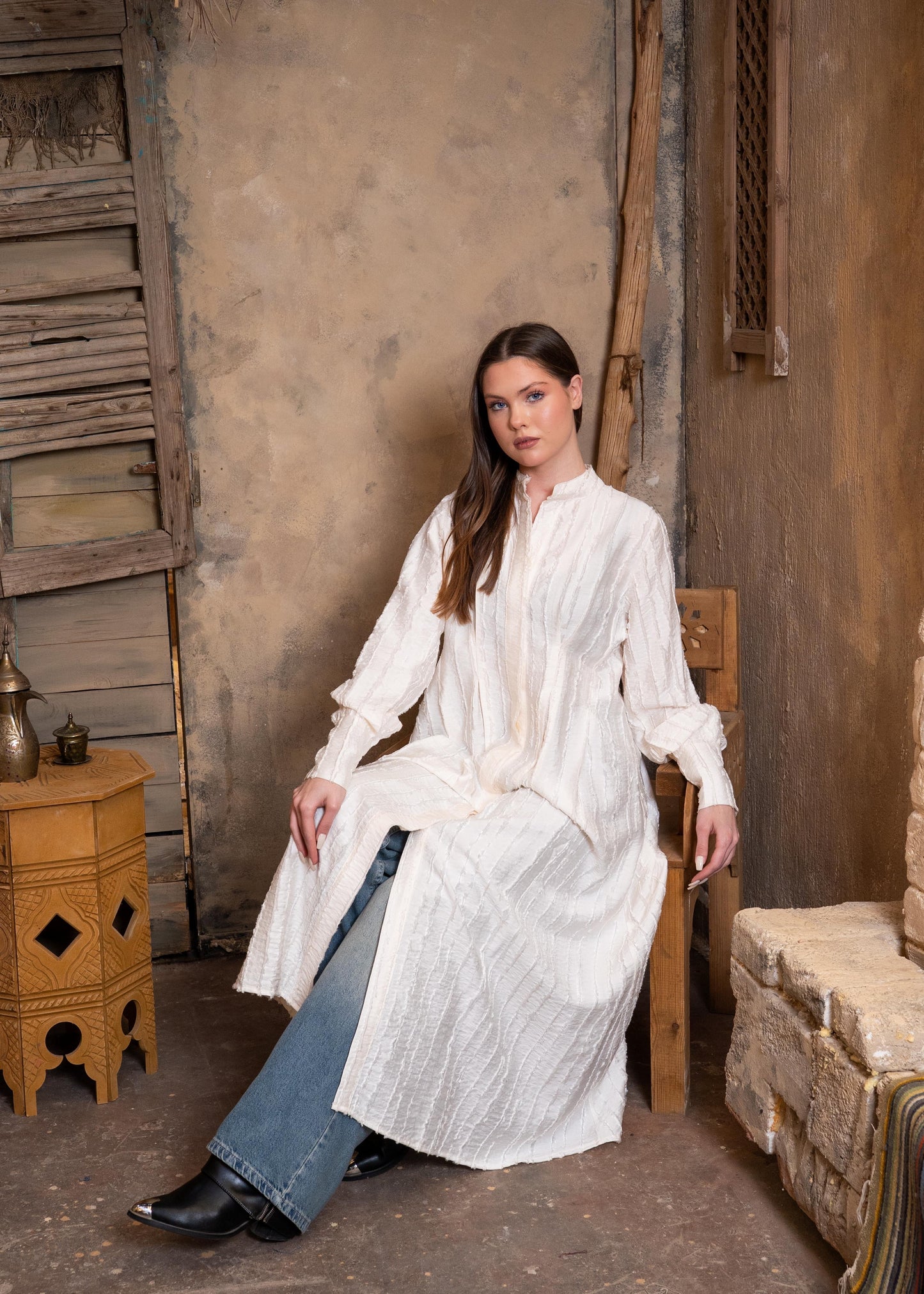 Zezil Pleated Flow Dress