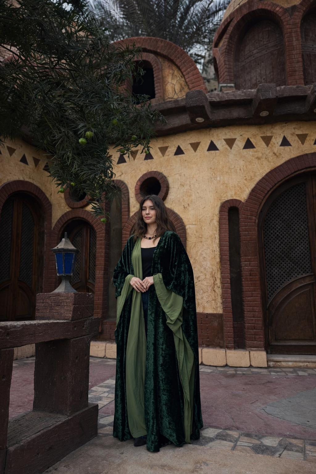 Emerald Velvet Flow Cape 💚