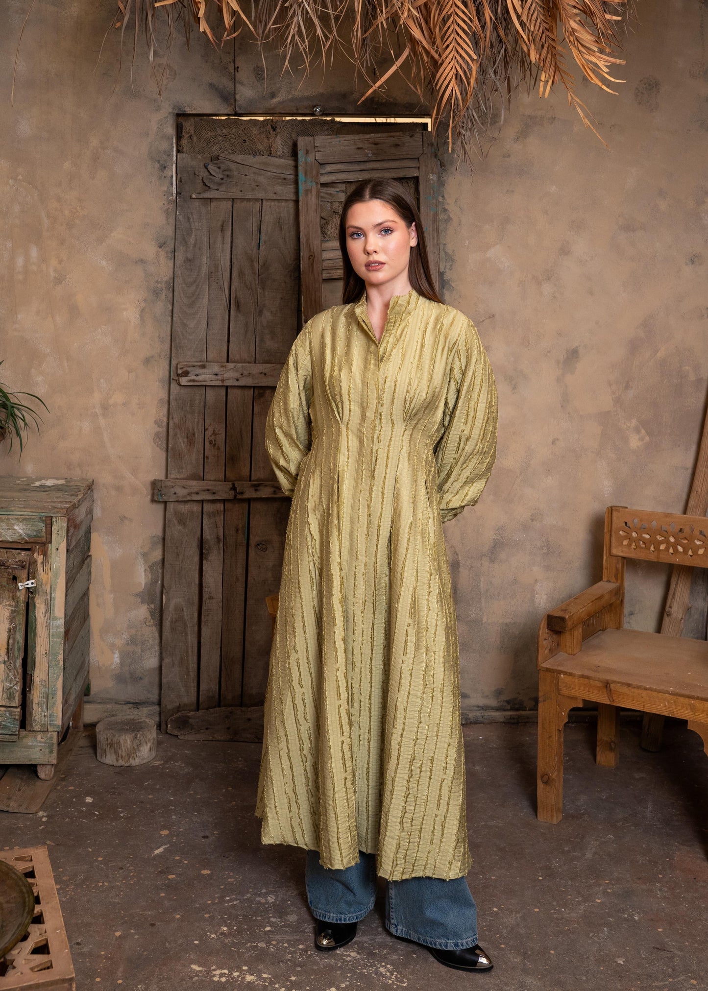 Zezil Pleated Flow Dress