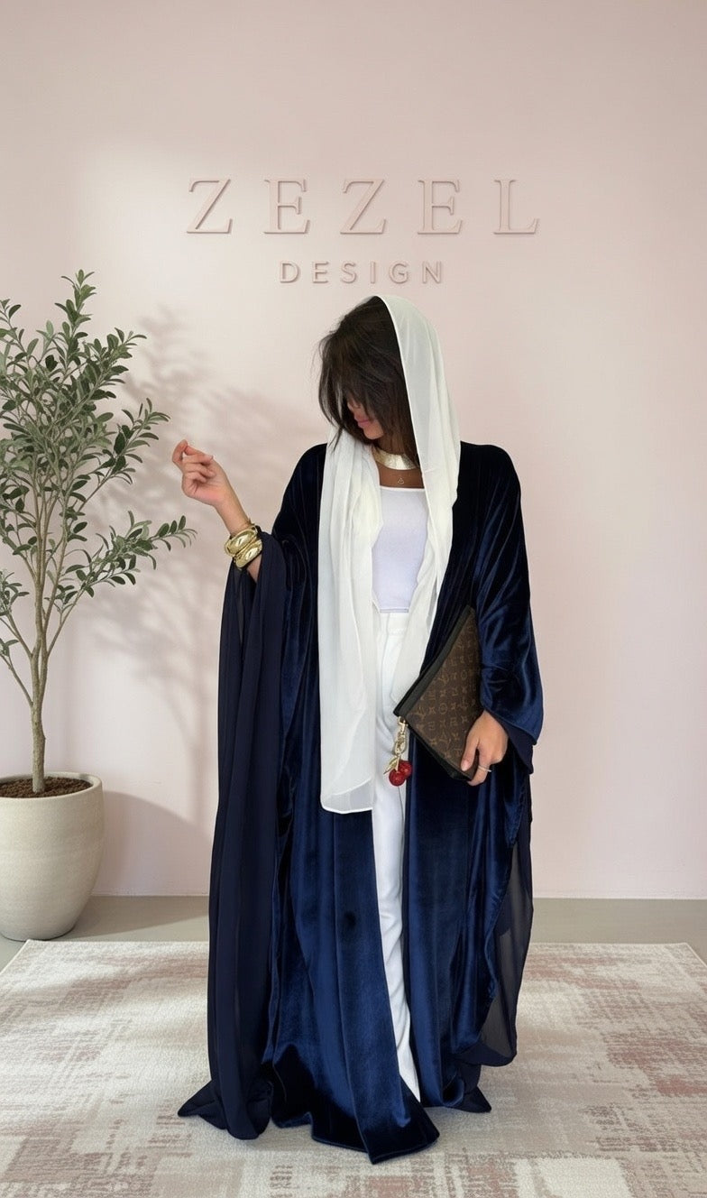 Navy Elegance Abaya
