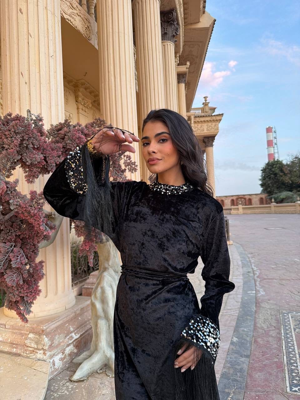 Noir Royale Velvet Dress