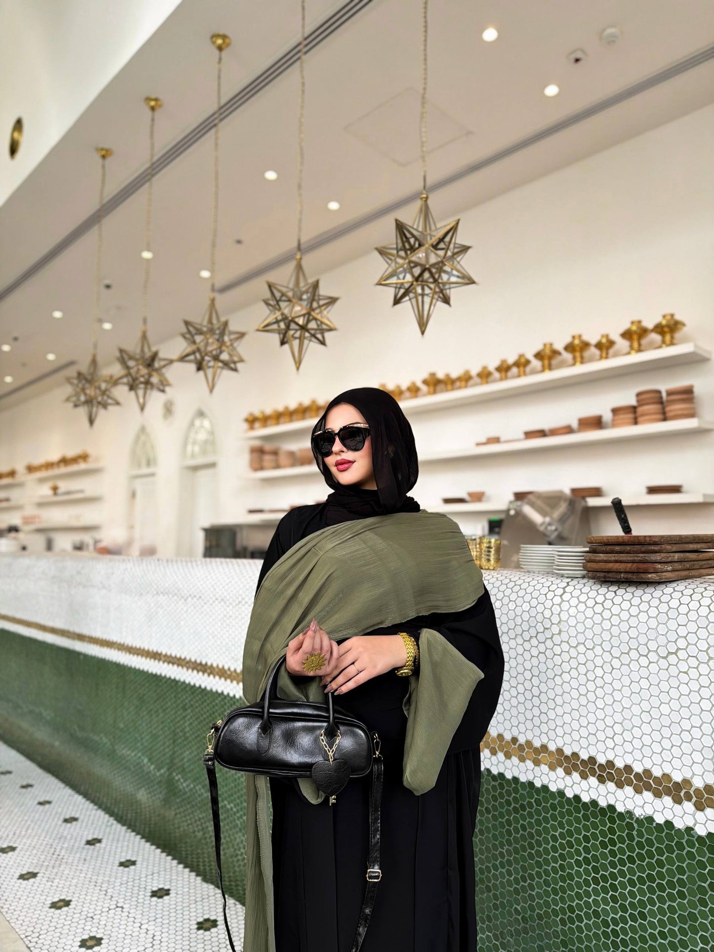 Olive Drape Abaya🫒