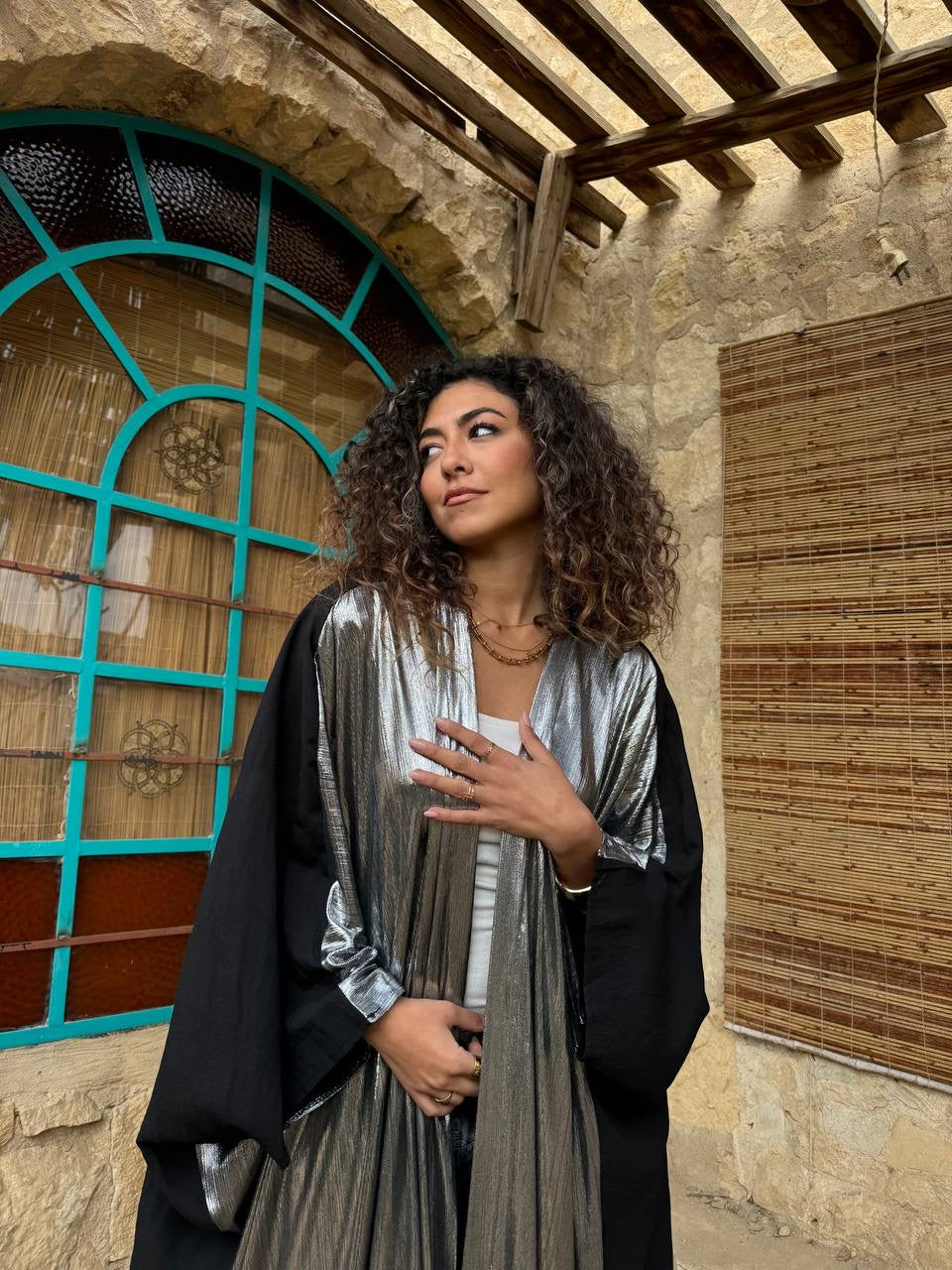 Luna Metallic Abaya