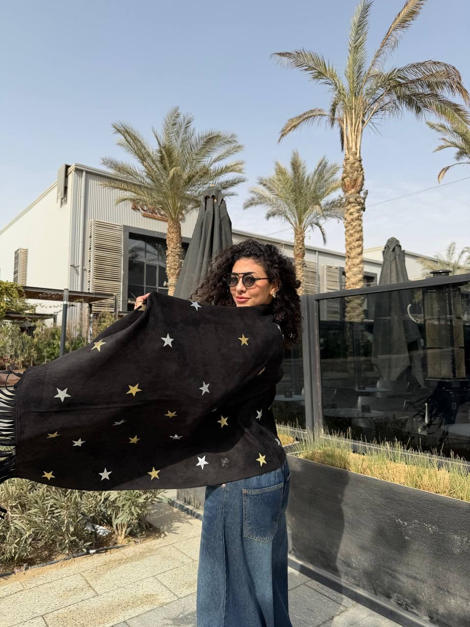 Suede Star Fringe Shawl✨