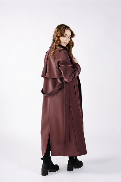 VELORA Belted Coat
