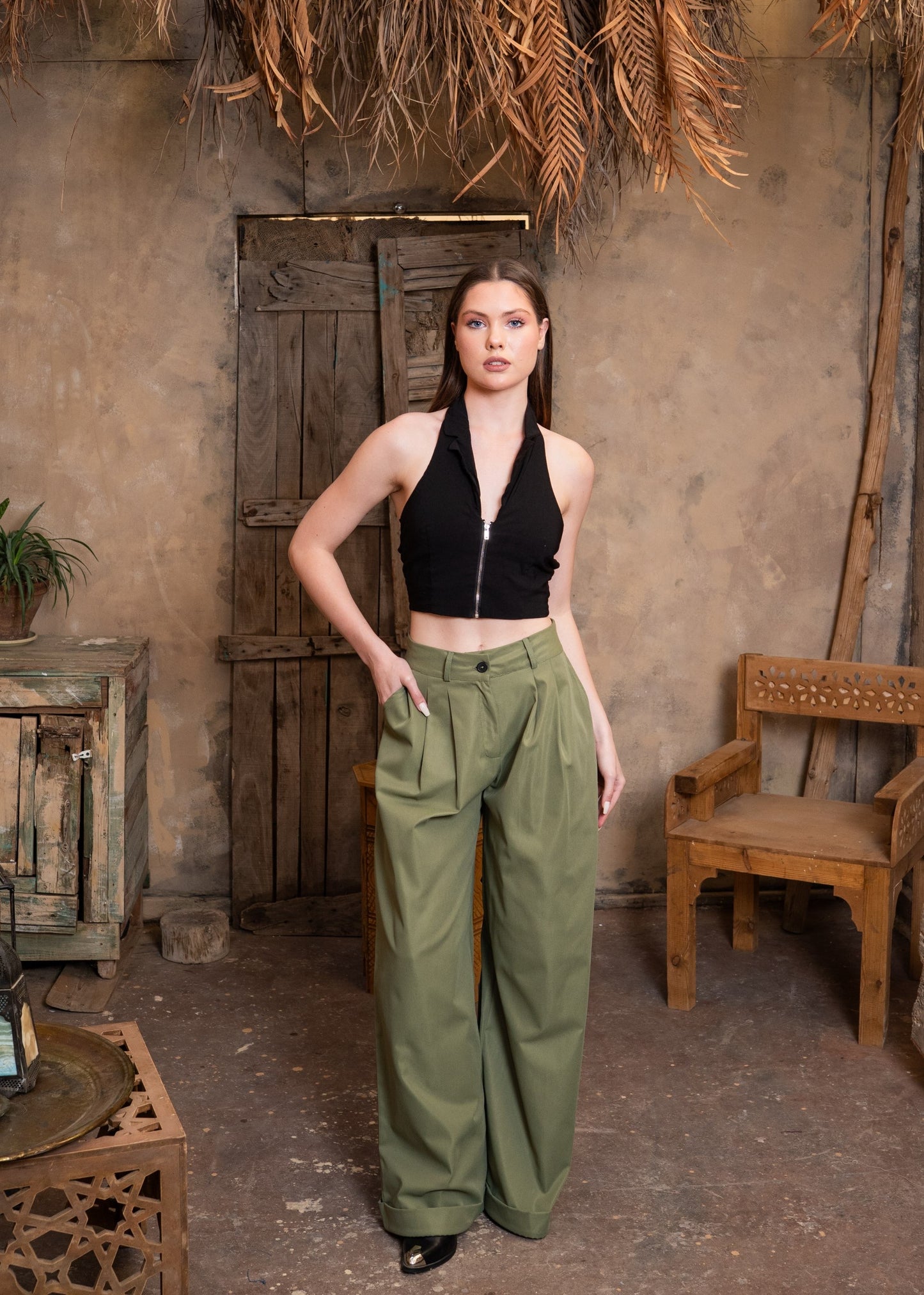 Pleated Wide Leg Trousers✨