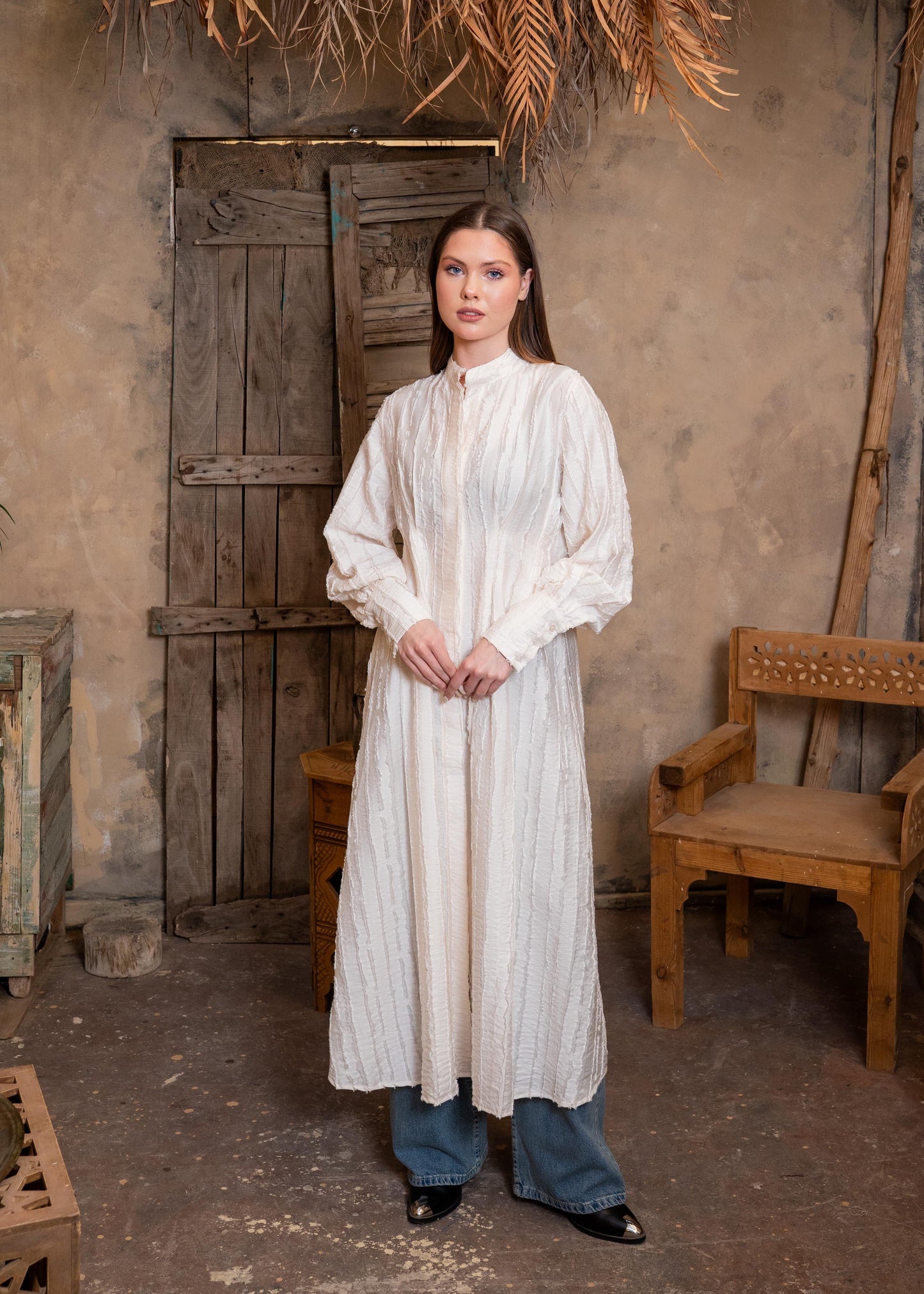 Zezil Pleated Flow Dress