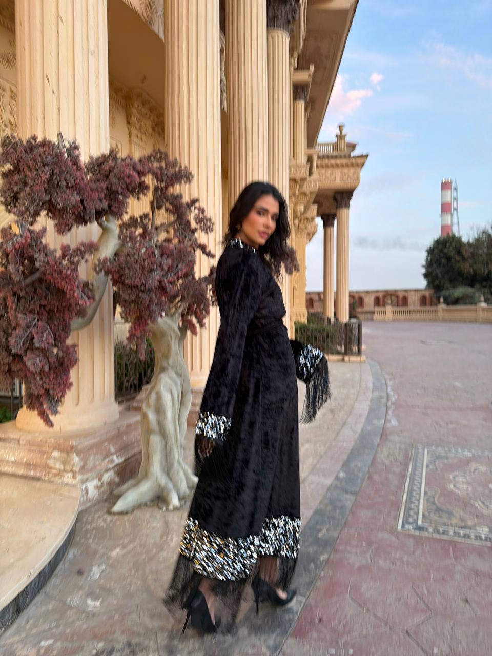 Noir Royale Velvet Dress