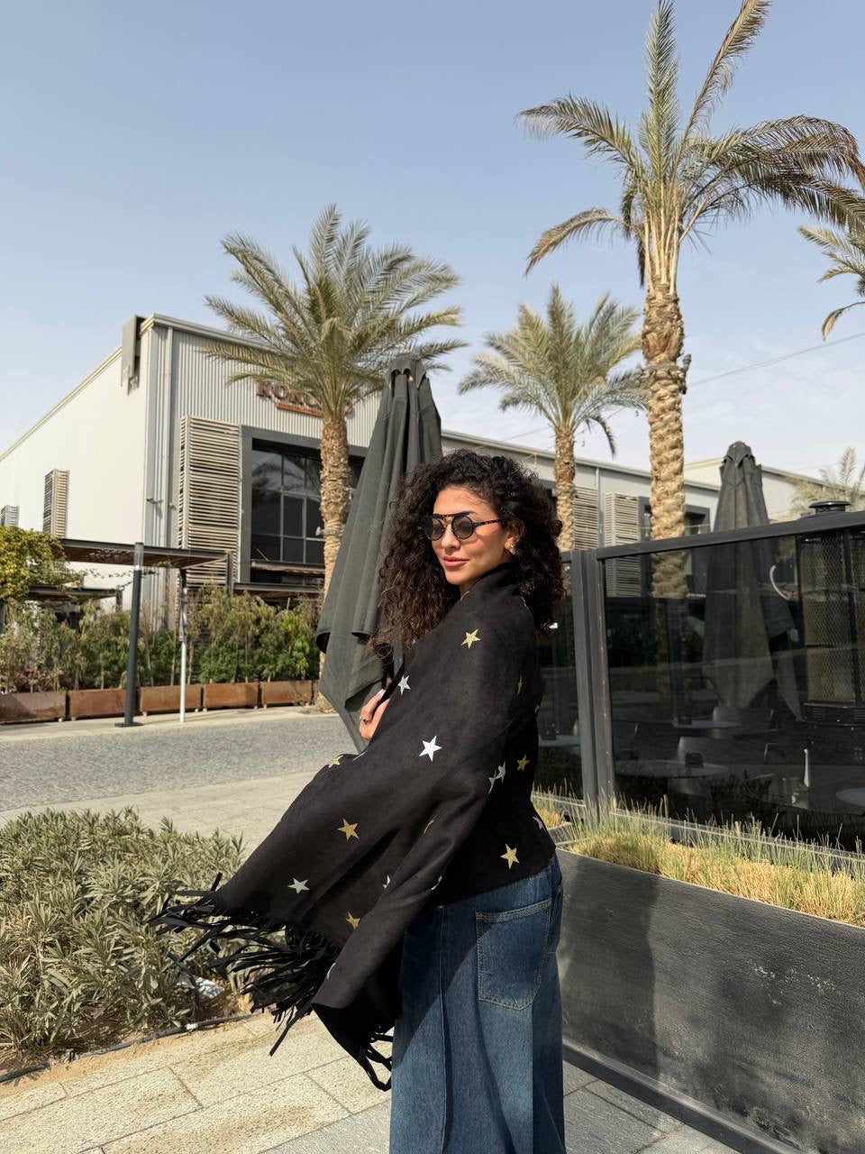 Suede Star Fringe Shawl✨