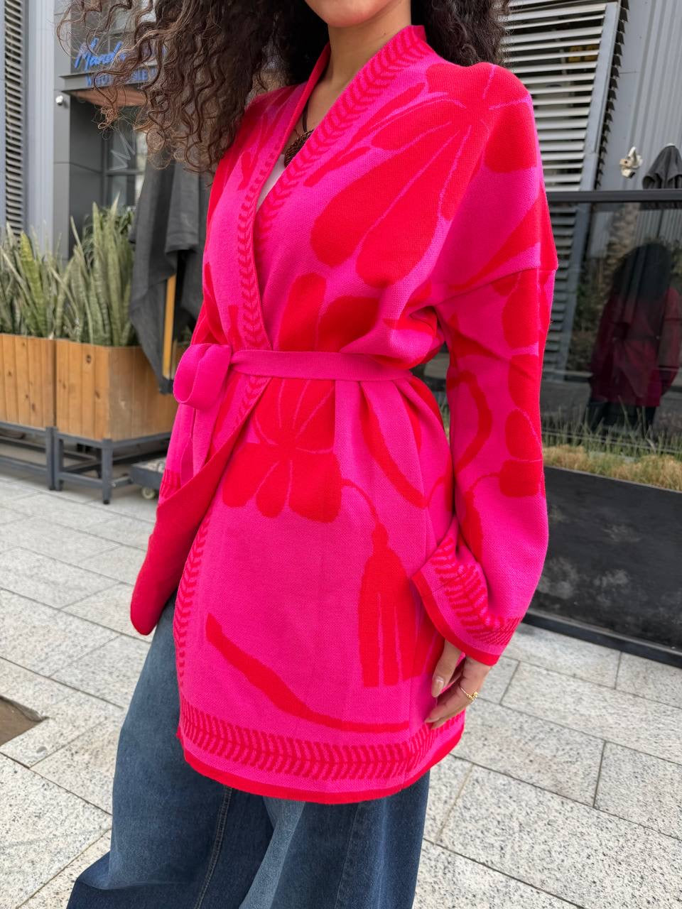 Floral Belted Knit Cardigan✨