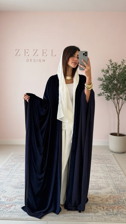 Navy Elegance Abaya