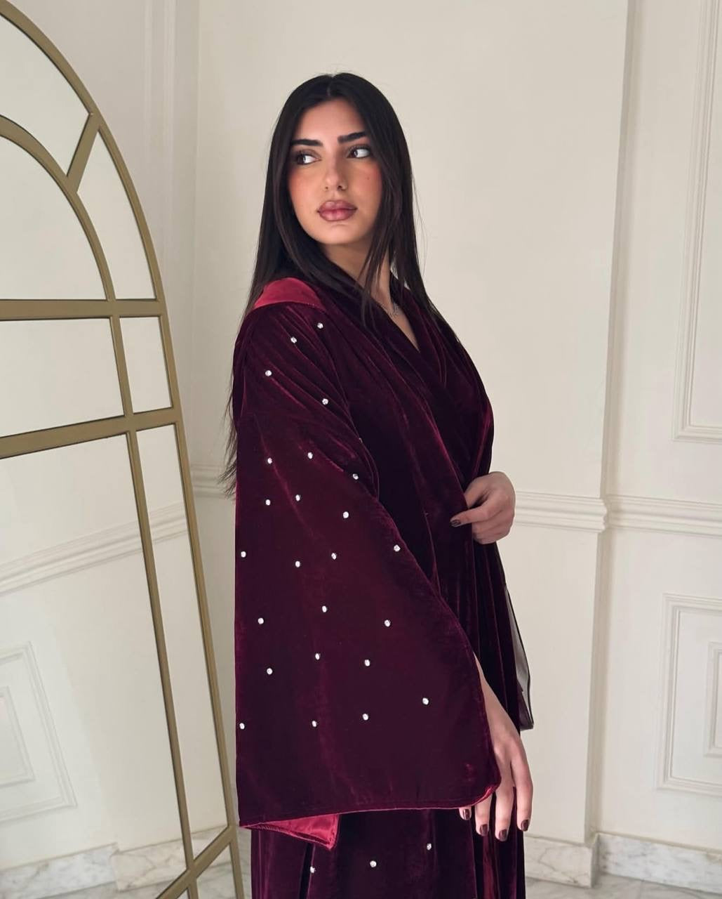 Celeste Pearl Velvet Cardigan✨