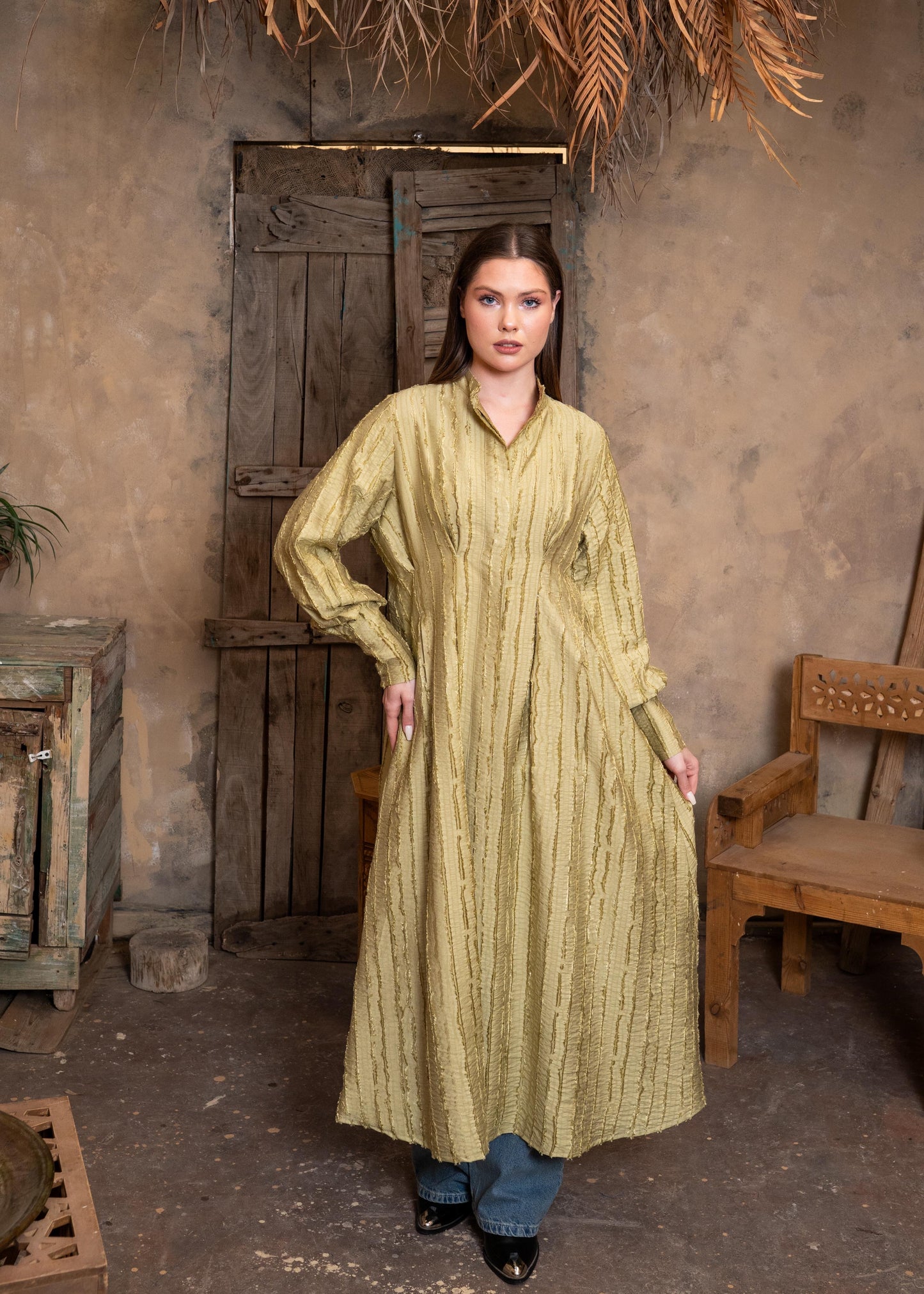 Zezil Pleated Flow Dress