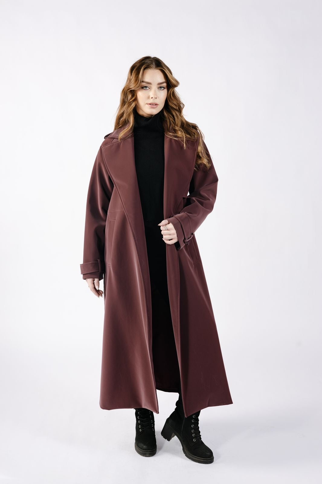 VELORA Belted Coat