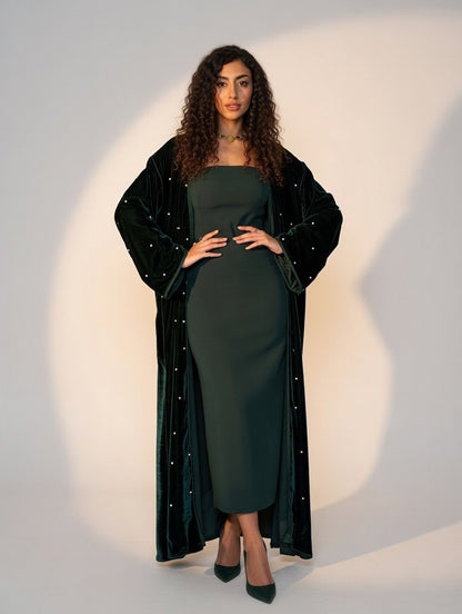 Celeste Pearl Velvet Cardigan✨