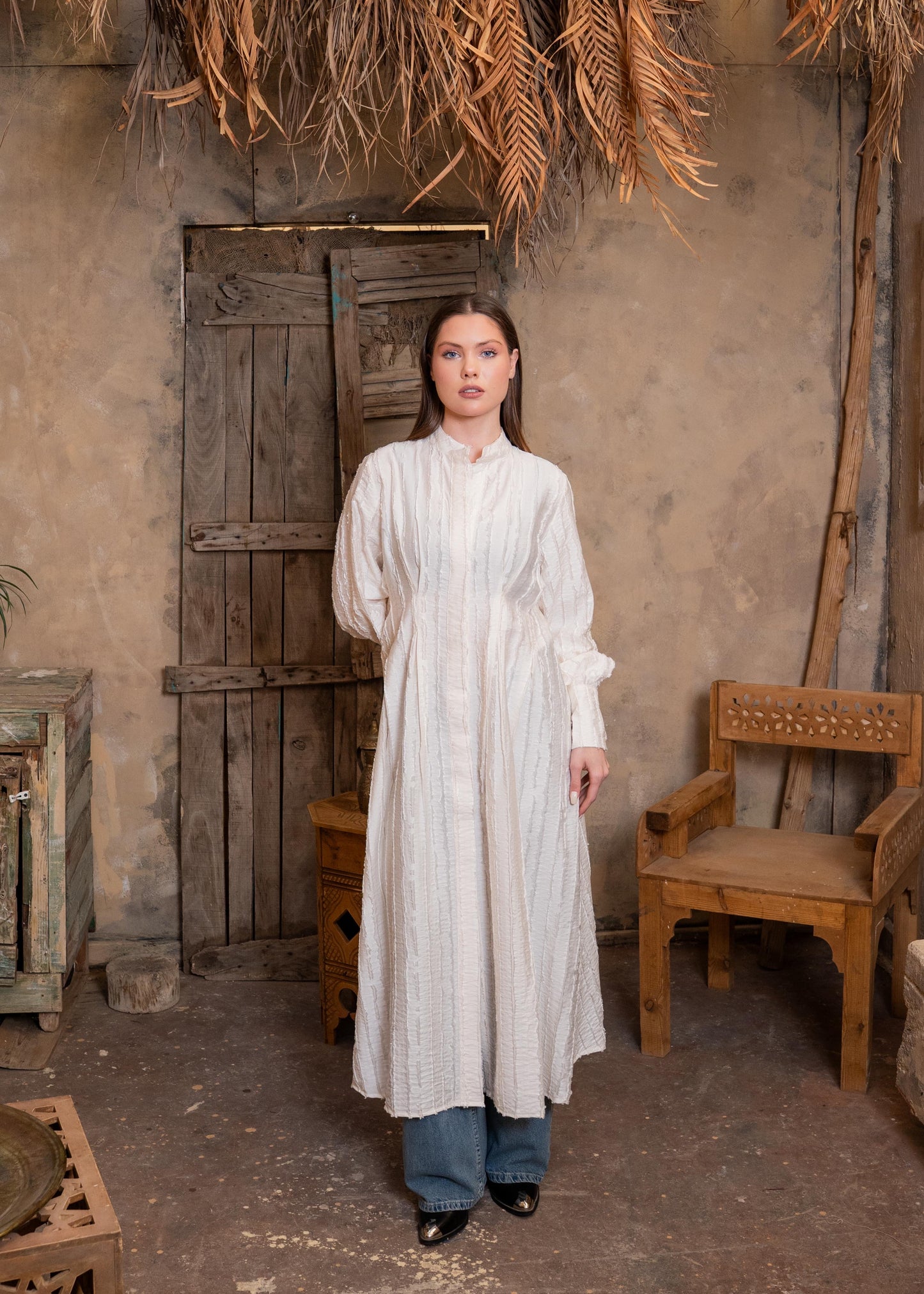 Zezil Pleated Flow Dress