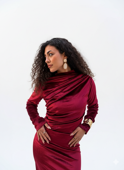 Scarlet Muse Velvet Dress ✨