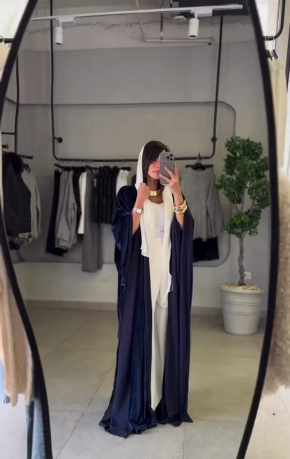 Navy Elegance Abaya